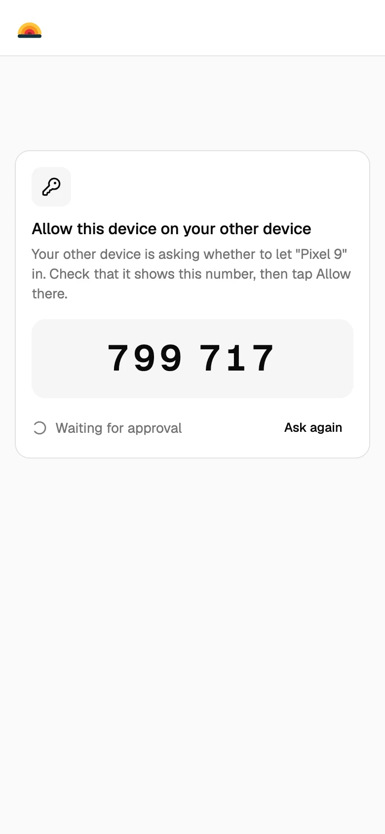 The same safety number on the new phone and on the computer that allows it